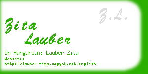 zita lauber business card